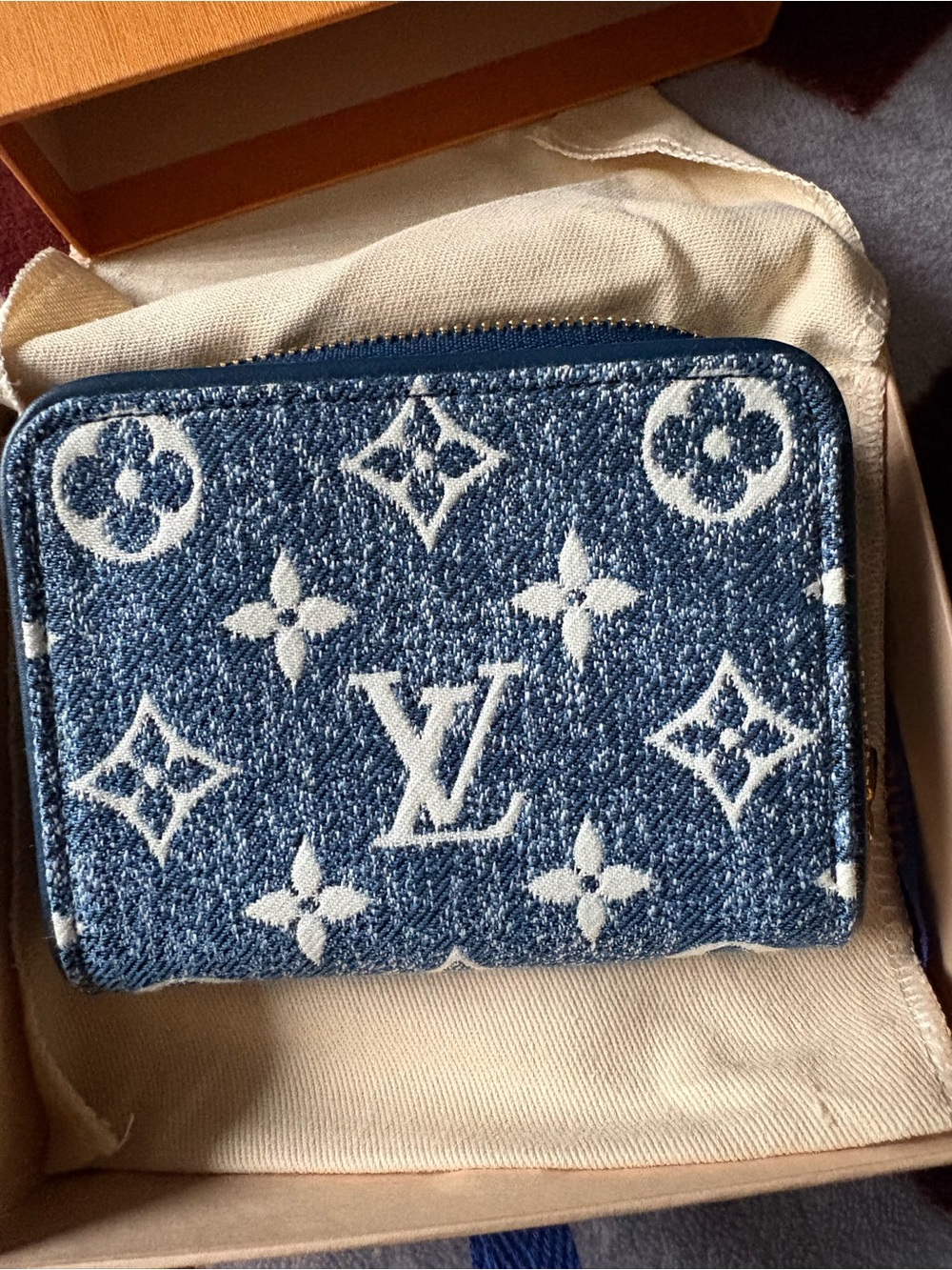 Louis Vuitton Denim Monogram Zippy Coin Purse